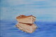 Anchored in the calm water 18 x 24 oil