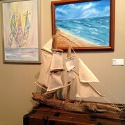 Barquentine driftwood boat    sold