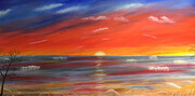 Colors in the sky 24 x 48 oil on Wood $750