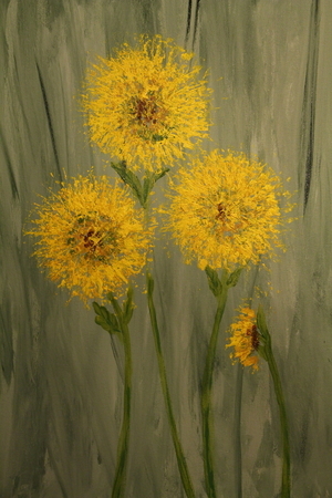 Dandelion 16 x 24 acrylic $150