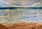 Found the Canoe 24 x 36 acrylic 3D on wood $400
