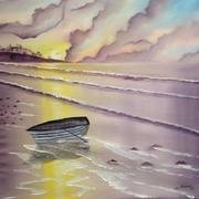 Lavender evening 24 x 24 oil wrapped canvas $250