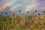 Lest we Forget 24 x 36 oil  with putty knife wrapped canvas $700