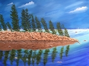 Windy Point 24 x 30 Mixed med. on wood $600
