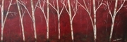 Red Forest Birch 12 x 36 Acrylic sold