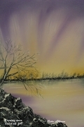 Rocky shore in the morning 11x14  sold