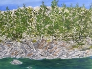 Through the Gorge 16 x 20 plaster on wood $275