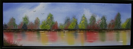 Wildwood Lake 12 x 24  framed