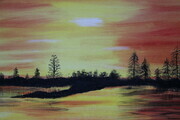 Yellow sunset 16 x 20 sold